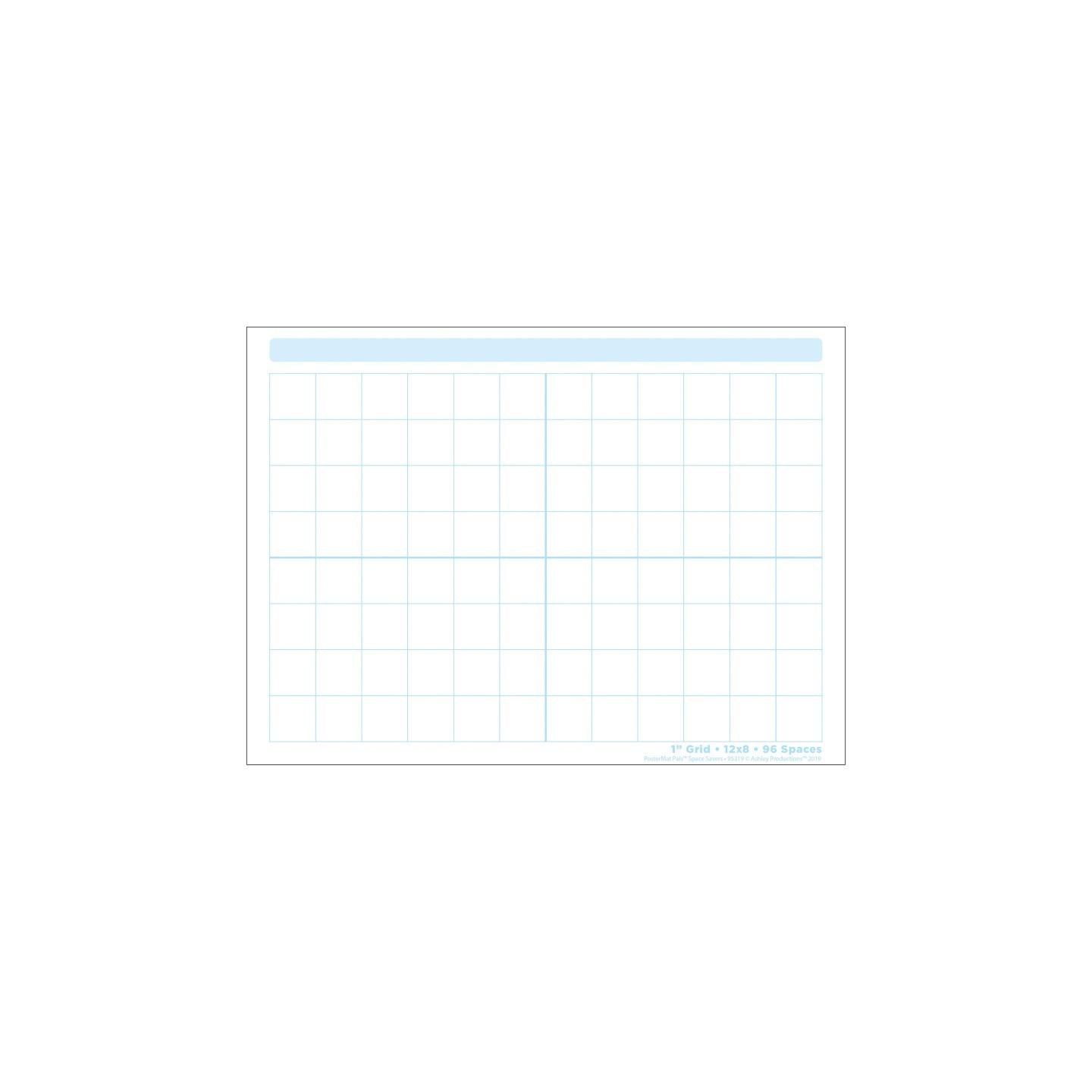 Ashley Productions® Smart Poly® Single Sided PosterMat Pals® Space Savers, 1" Grid Blocks, 13" x 9.5"