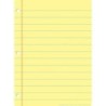 Ashley Productions® Smart Poly® Single Sided PosterMat Pals® Space Savers, Yellow Notebook Paper, 13" x 9.5"