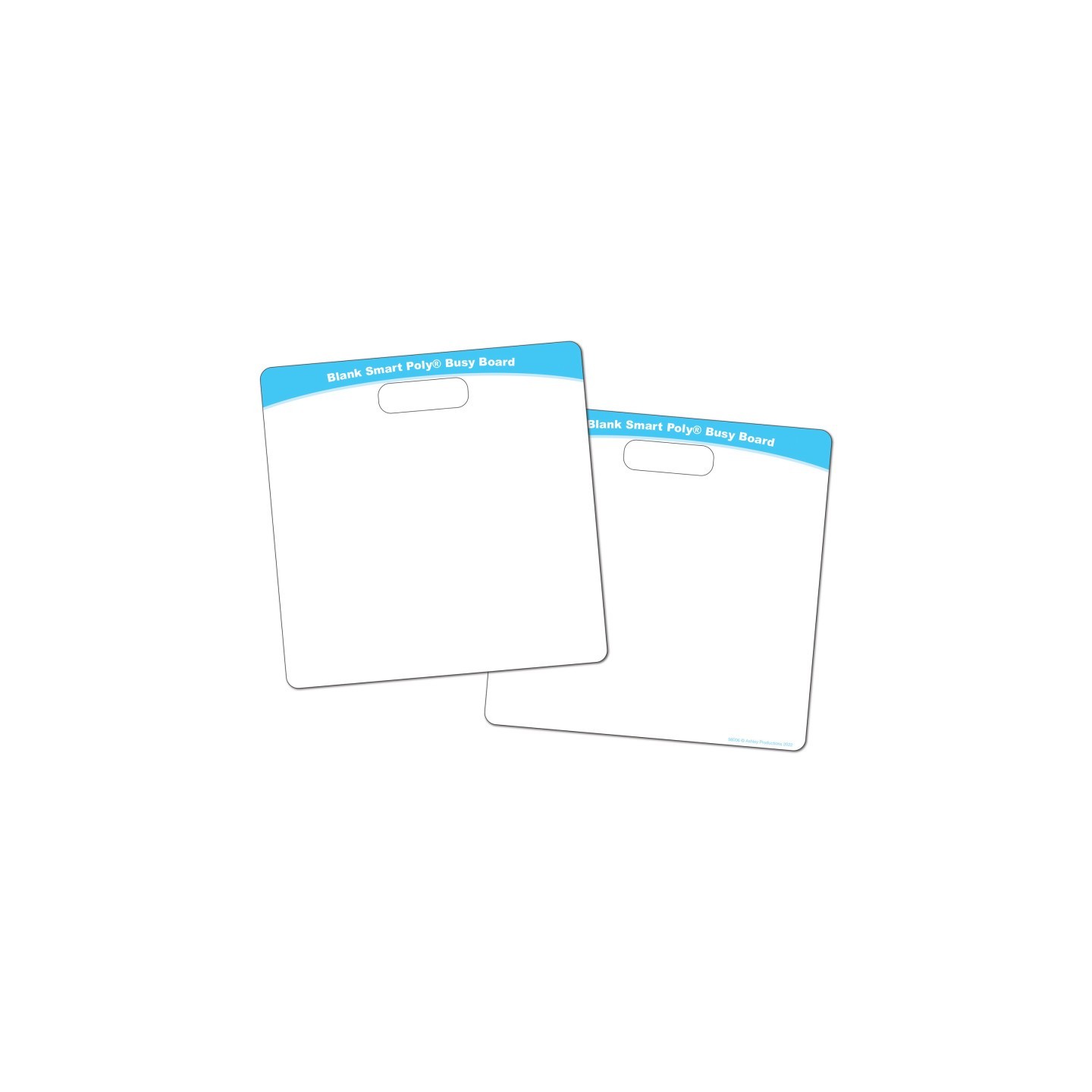 Ashley Productions® Smart Poly® Educational Activity Busy Board, Dry Erase with Marker, 10-3/4" x 10-3/4", Blank 2 Sides