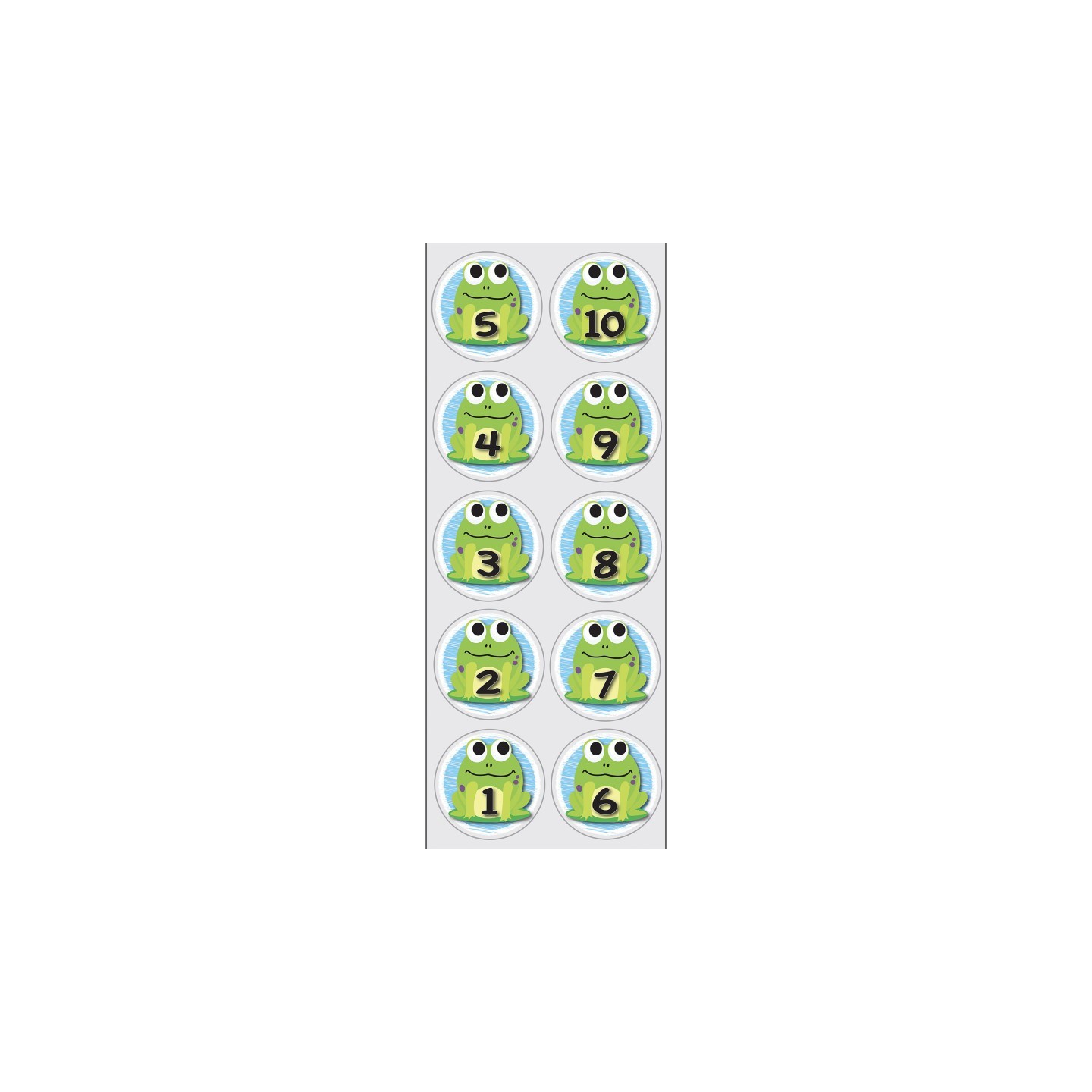 Ashley Productions® The Original Fun Mat™, Sensory Spots™, 6" Numbers 1-10 Frogs Theme, 10 Pieces