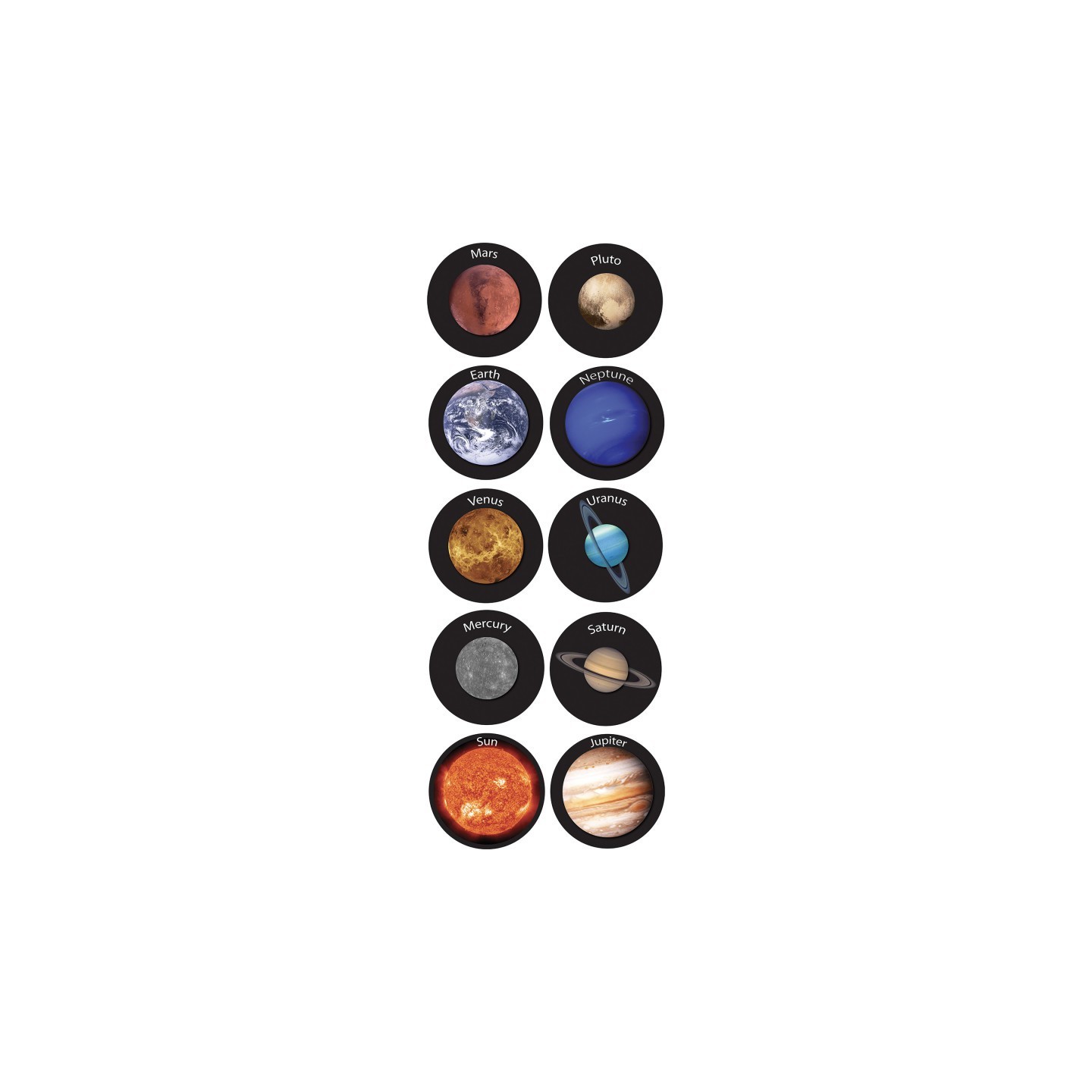 Ashley Productions® The Original Fun Mat™, Sensory Spots™, 6" Solar System Set, 10 Pieces