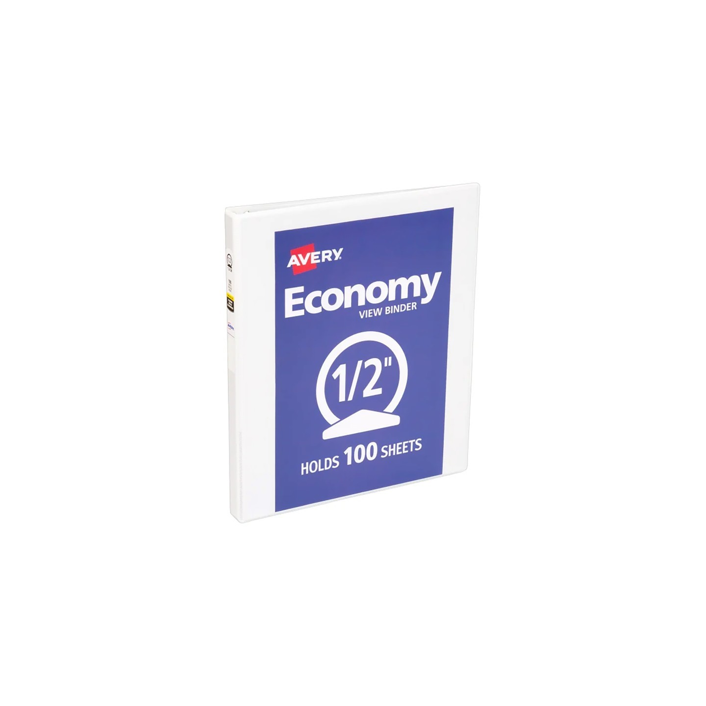 Avery® Economy View Binder, 1/2" Capacity, White
