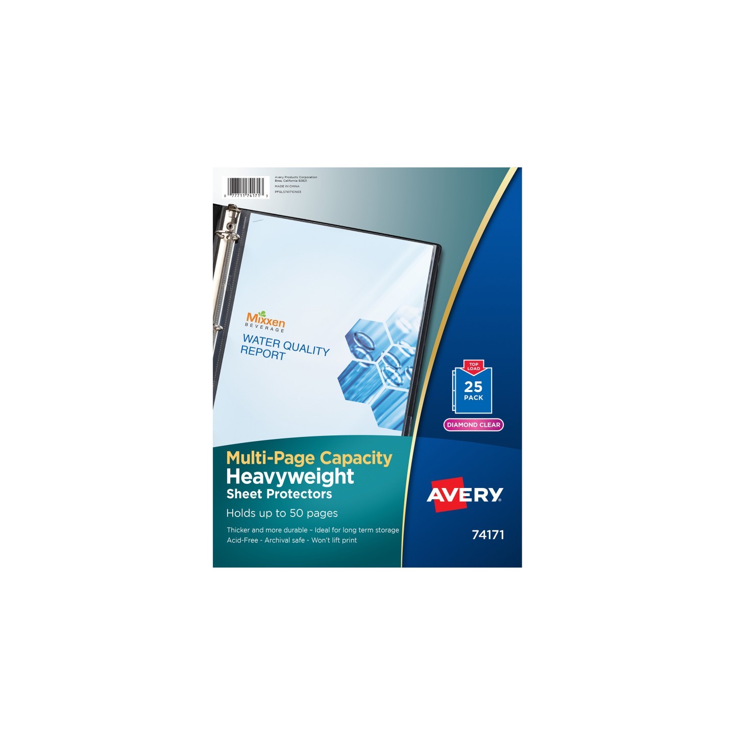 Avery® Clear Heavyweight Multi-Page Capacity Sheet Protectors, Holds 8-1/2" x 11" Sheets, Top Load, Pack of 25