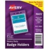 Avery® Heavy-Duty Badge Holders, Portrait, 4" x 3", 25 Holders