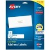 Avery® Easy Peel® Address Labels, Sure Feed™ Technology, Permanent Adhesive, 1" x 4", 500 Labels