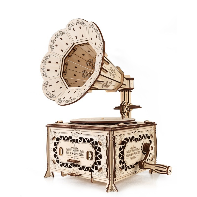 EWA Eco-Wood-Art Gramophone 3D Wooden STEM Construction Kit