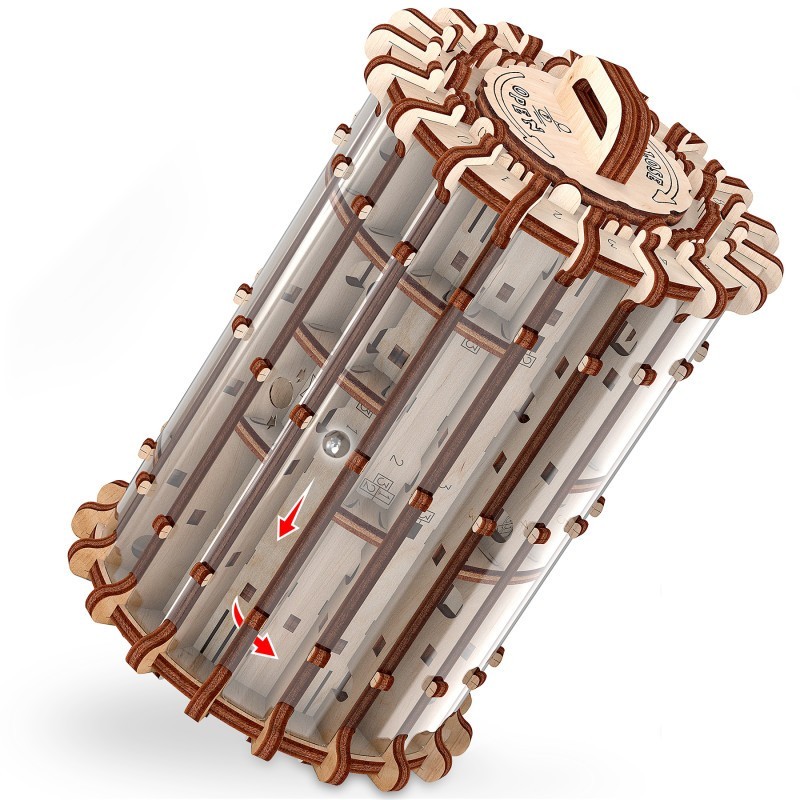 Mr.PLAYWOOD Labyrinth Scroll & Hole 3D Wooden STEM Puzzle