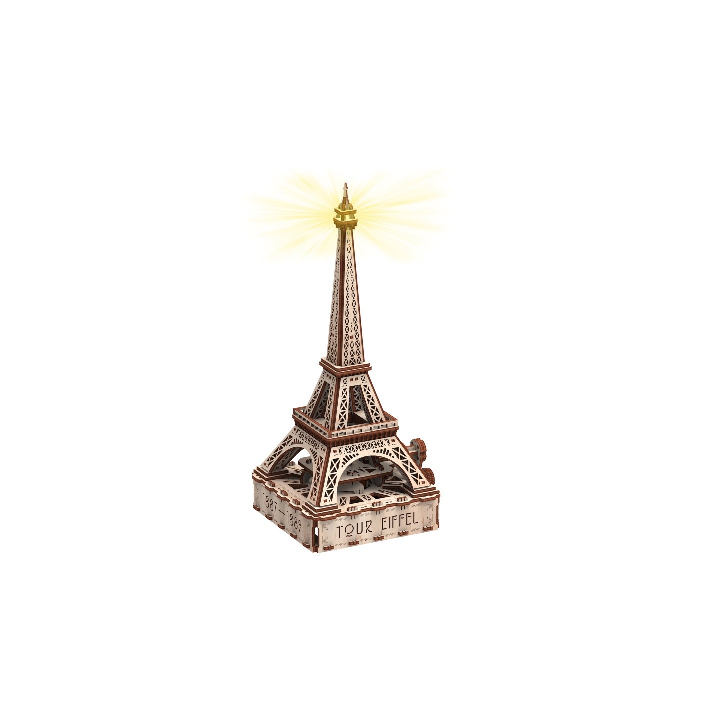 Mr.PLAYWOOD Eiffel Tower Eco-light 3D Wooden STEM Model