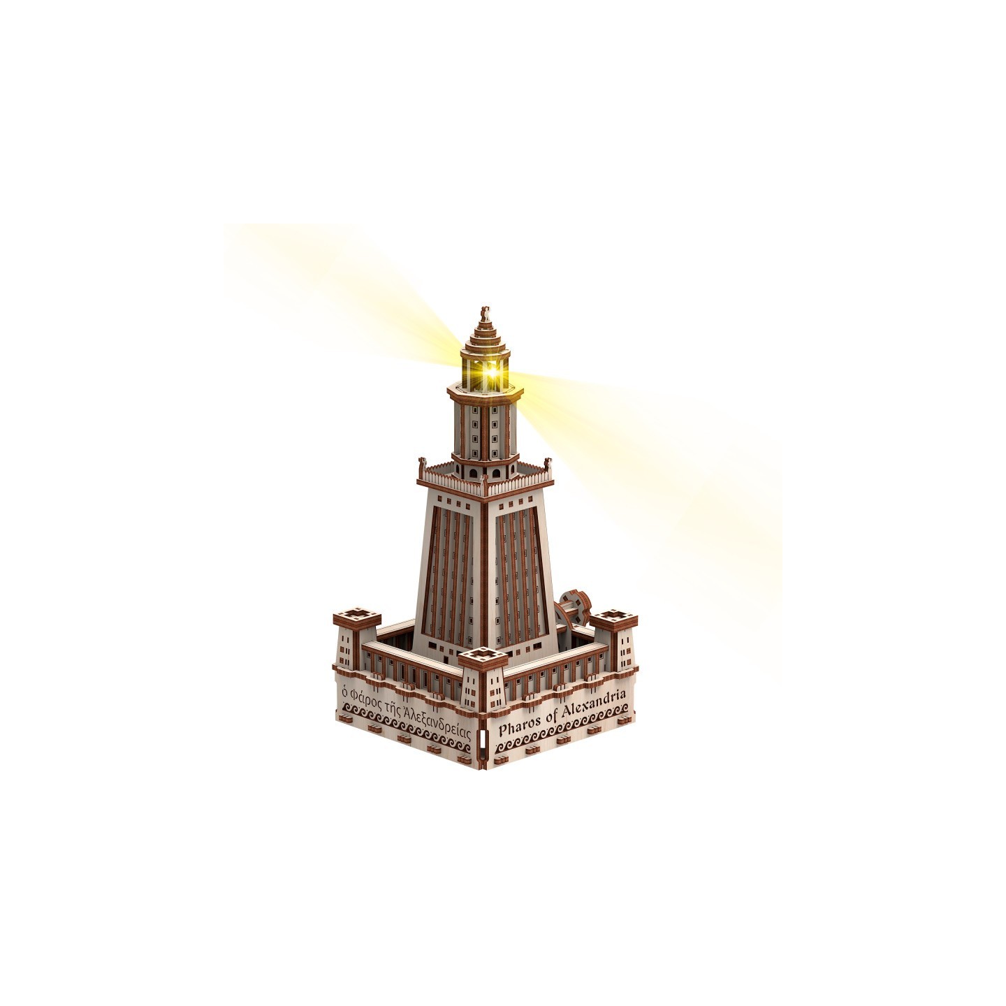 Mr.PLAYWOOD Alexandria Lighthouse Eco-light 3D Wooden STEM Model