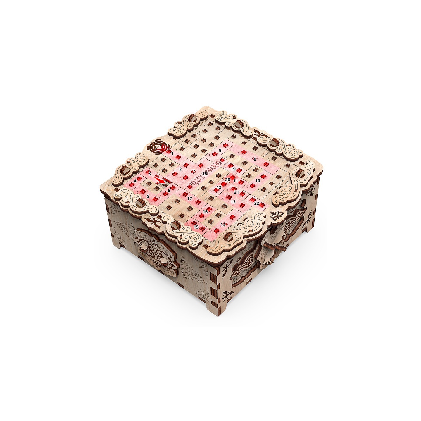 Mr.PLAYWOOD Secret Box Floral Fantasy 3D Wooden STEM Puzzle