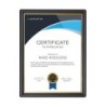 NuDell EZ Mount Document Frame, Black & Gold Plastic, 8x10 in