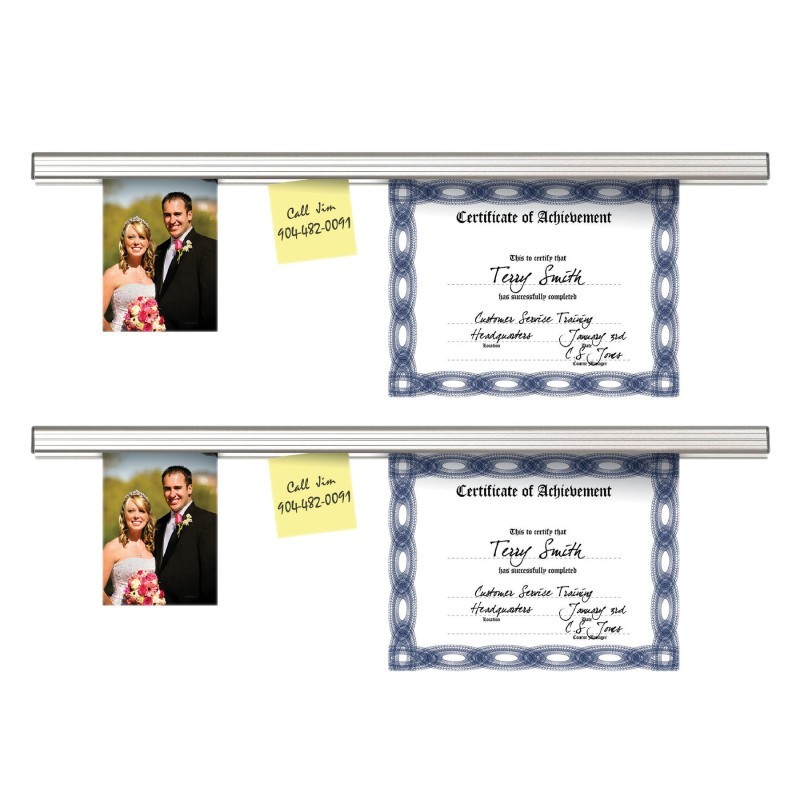 Grip-a-Strip® Display Rail, 9 Inch, Satin, Medium Size, Pack of 2