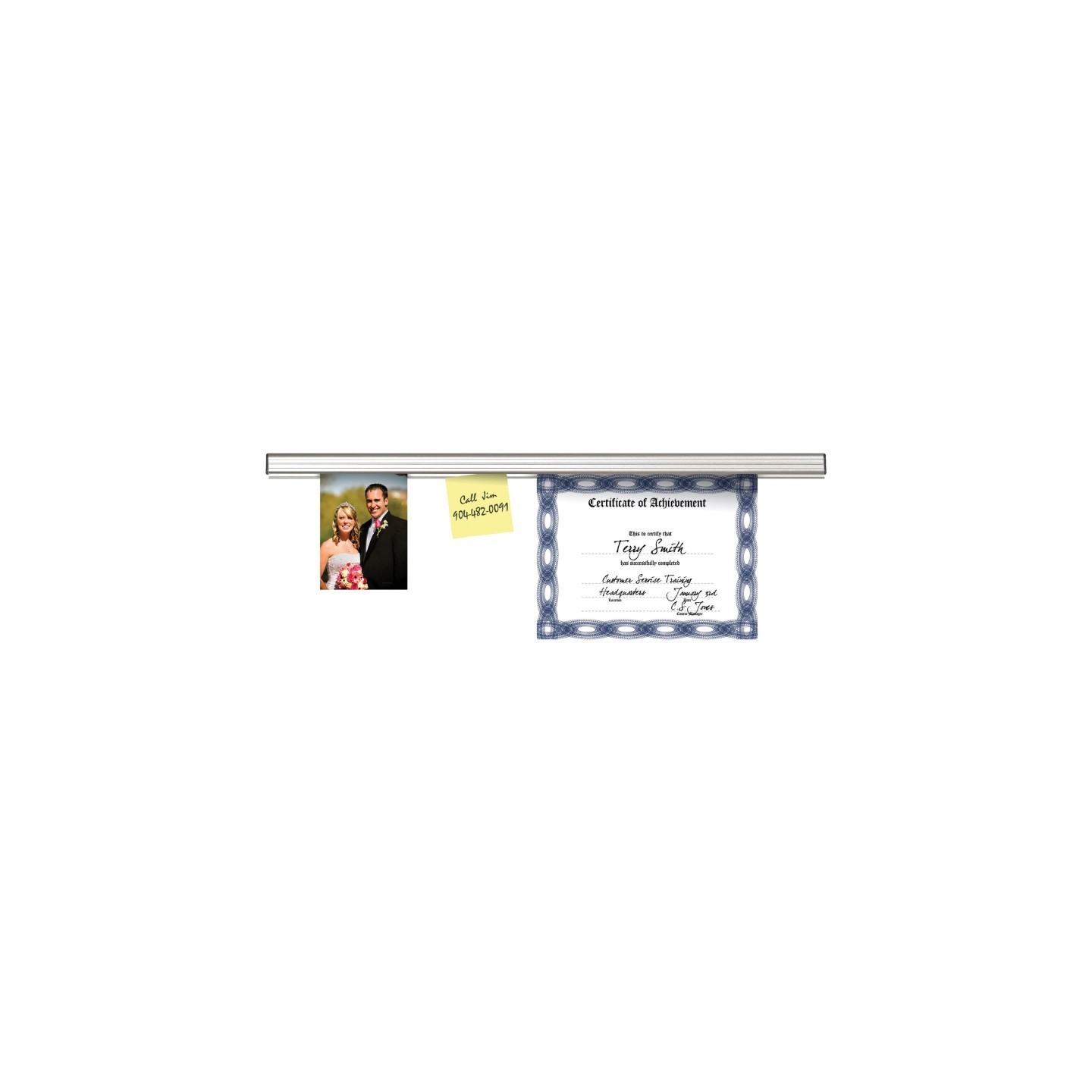 Grip-a-Strip® Display Rail, 2 Feet, Satin, Personal Size