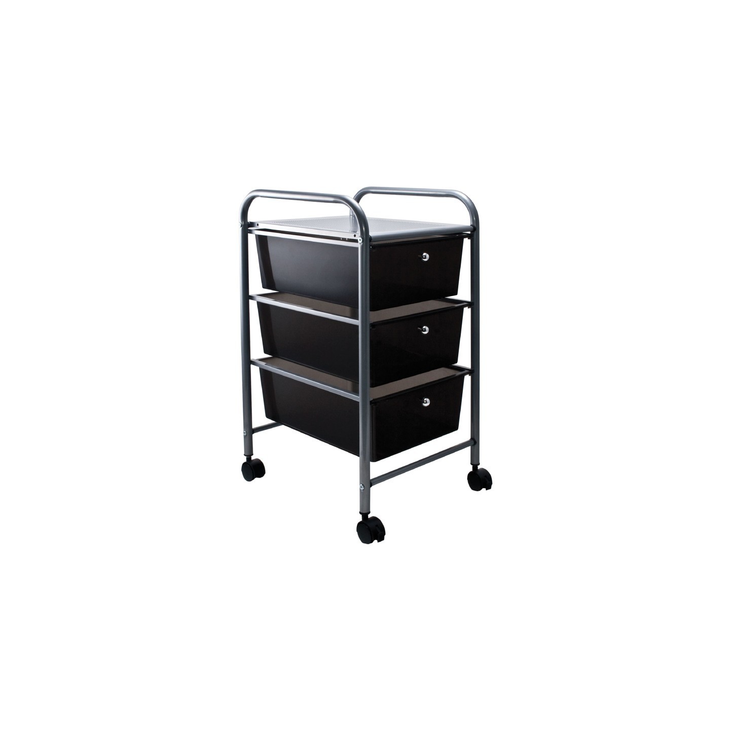 Advantus® 3-Drawer Rolling Cart, Smoke