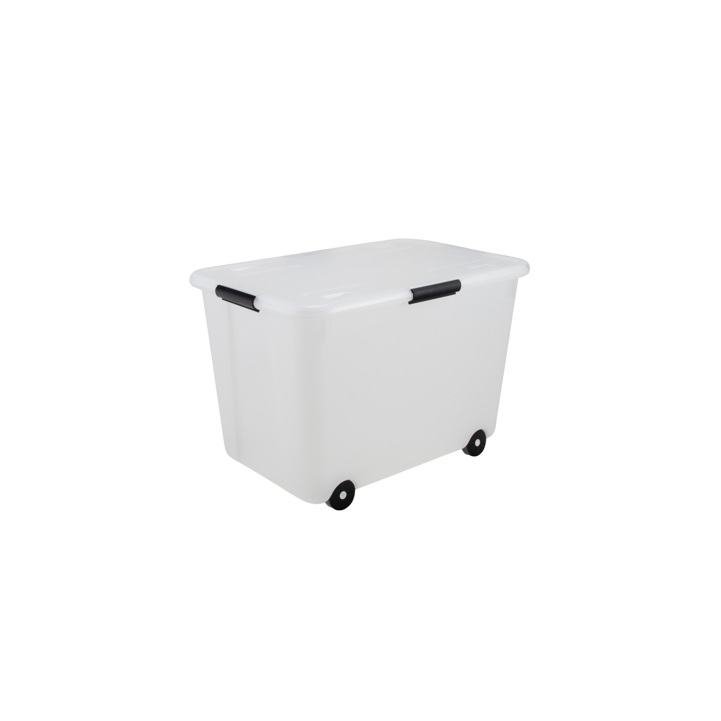 Advantus® Rolling Storage Box, 15 Gallon, Clear