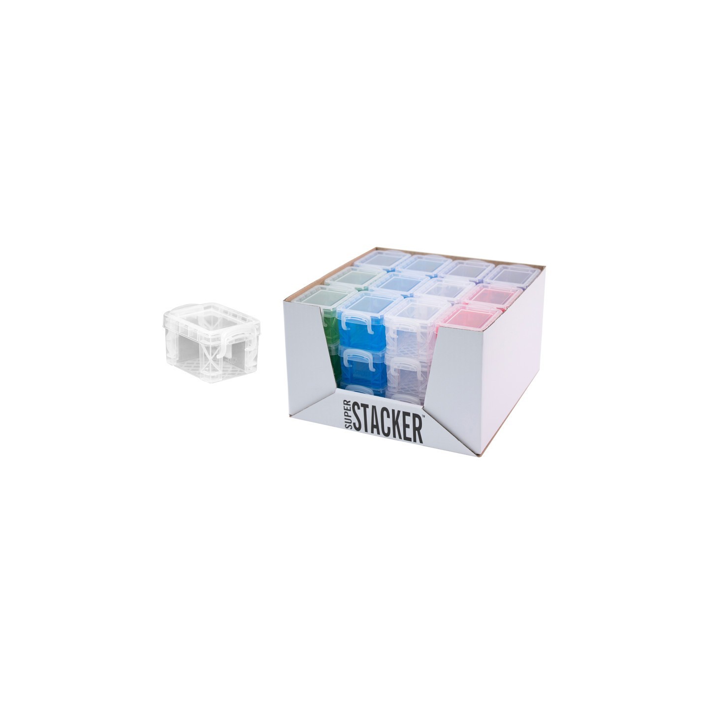 Super Stacker® Pixie Box, Assorted Colors, Pack of 36