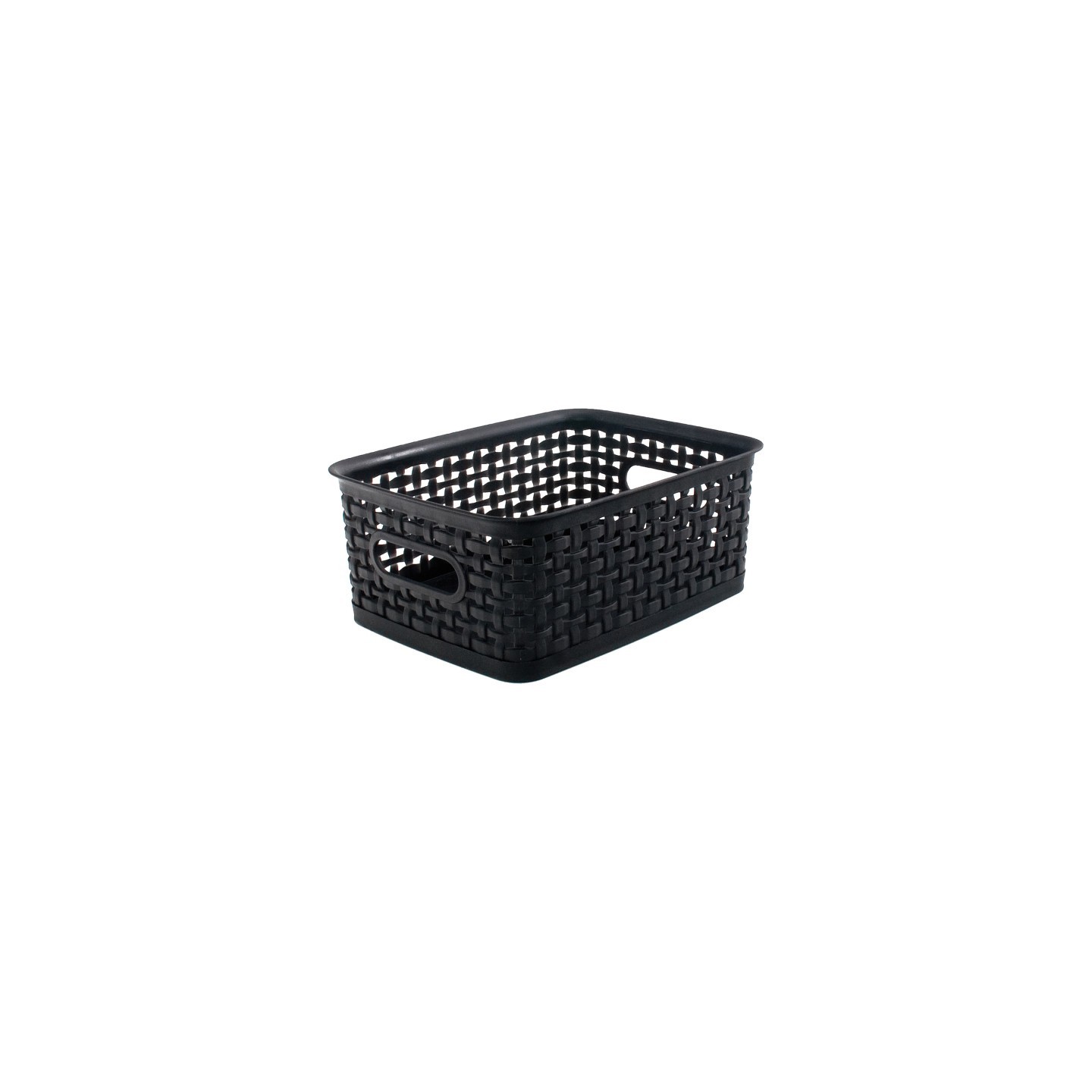 Thinkspace Plastic Weave Bin, Small, Black