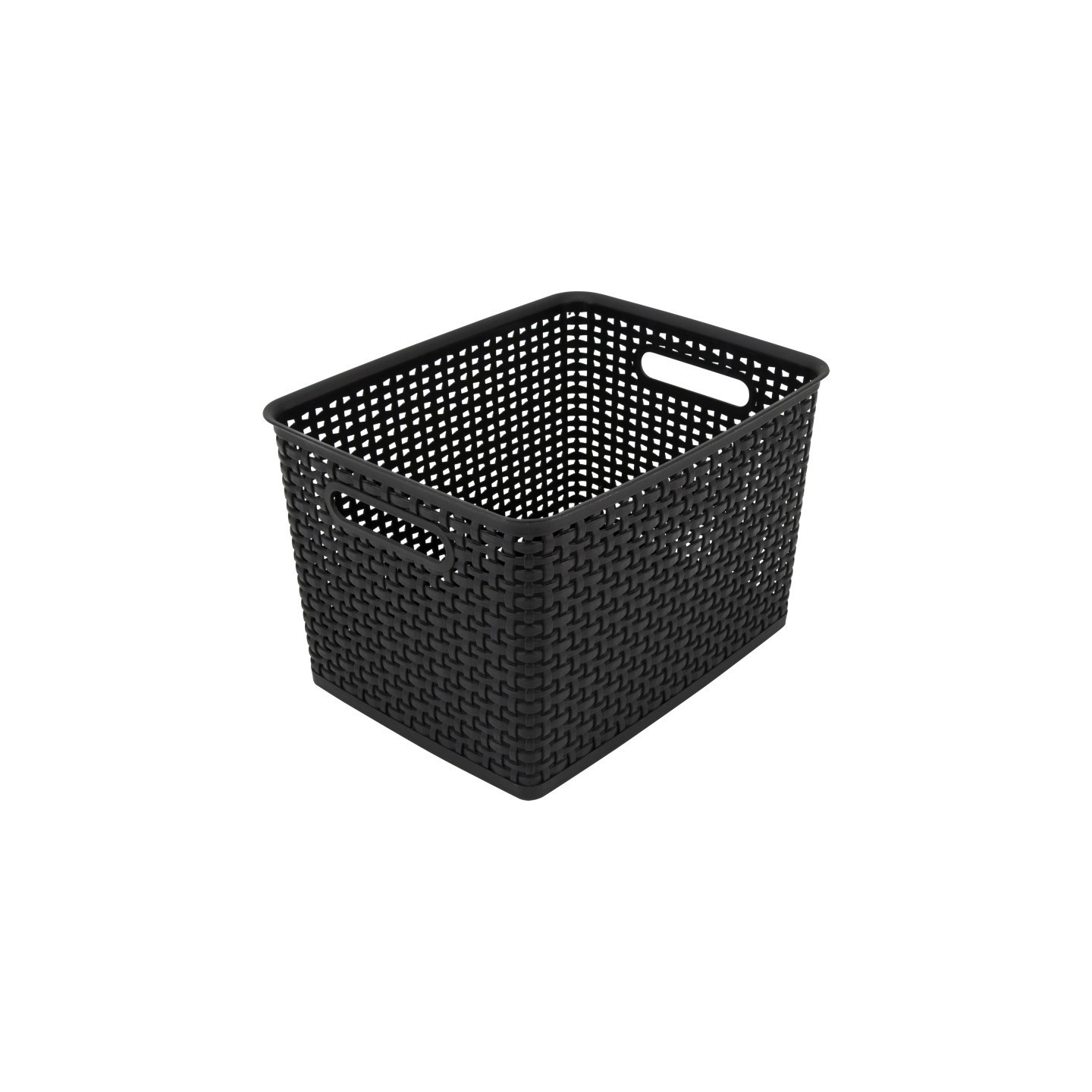 Thinkspace Plastic Weave Bin, Large, Black