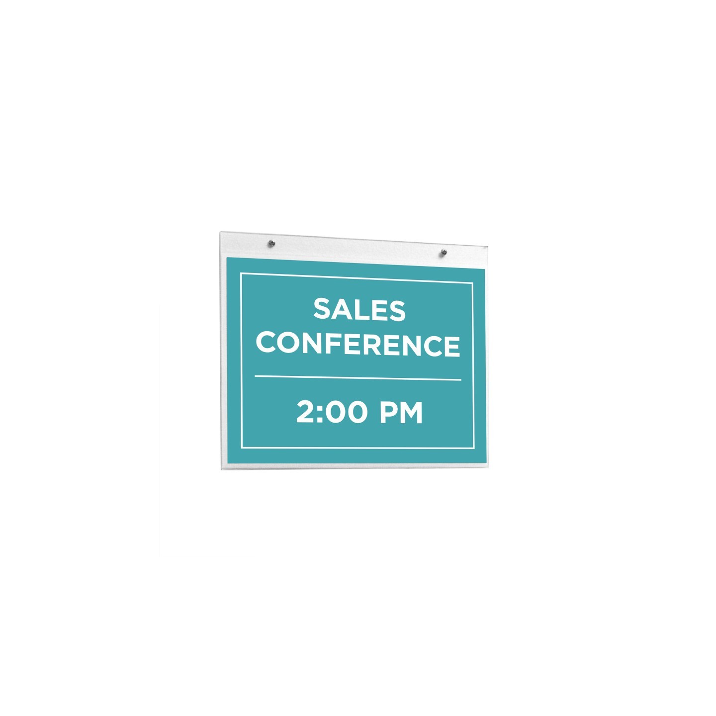 NuDell Sign Holder, Horizontal Wall Mounted, Clear Plastic, 11x8.5 in