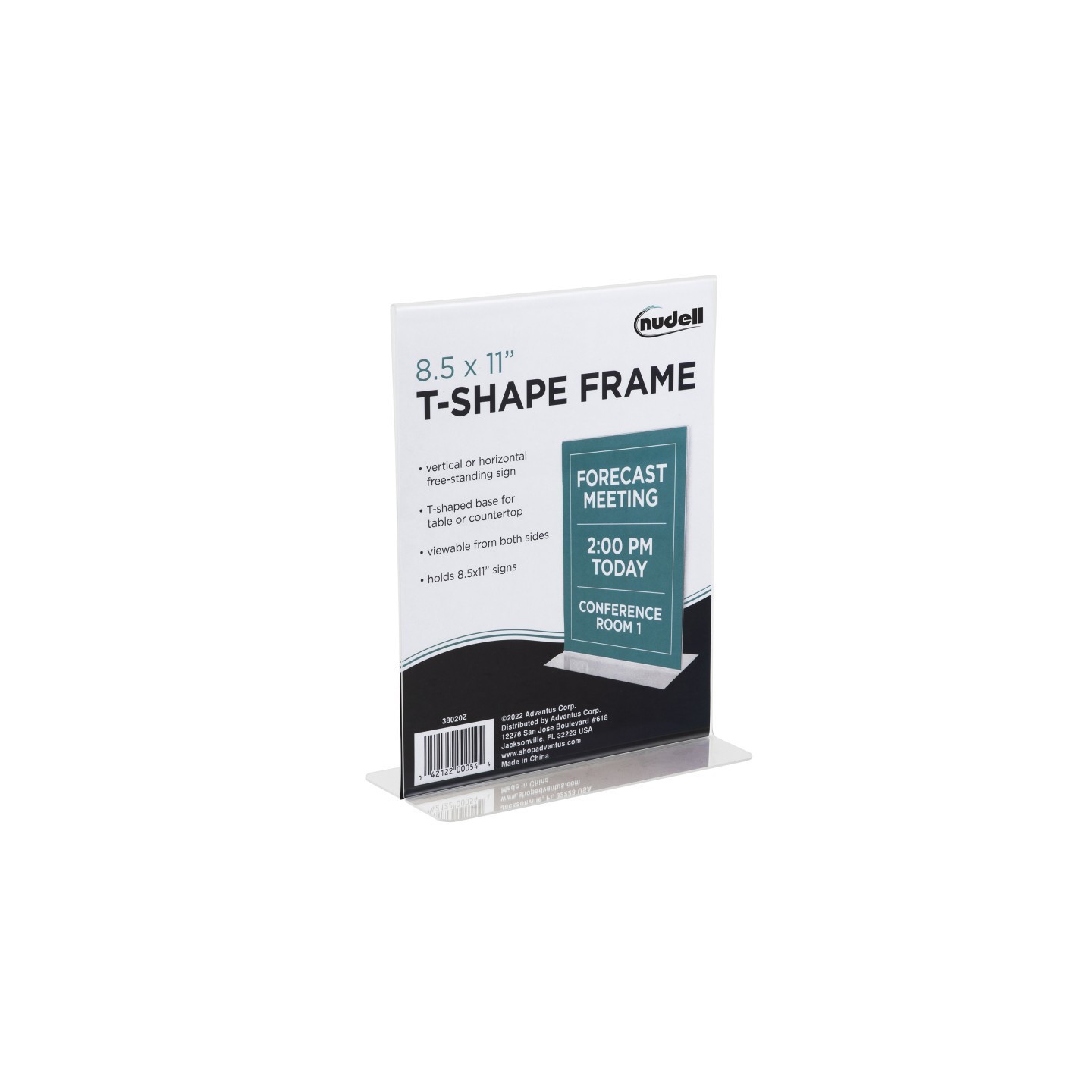 NuDell NuDell T-Shape Sign Holder, Clear, 8.511 in.