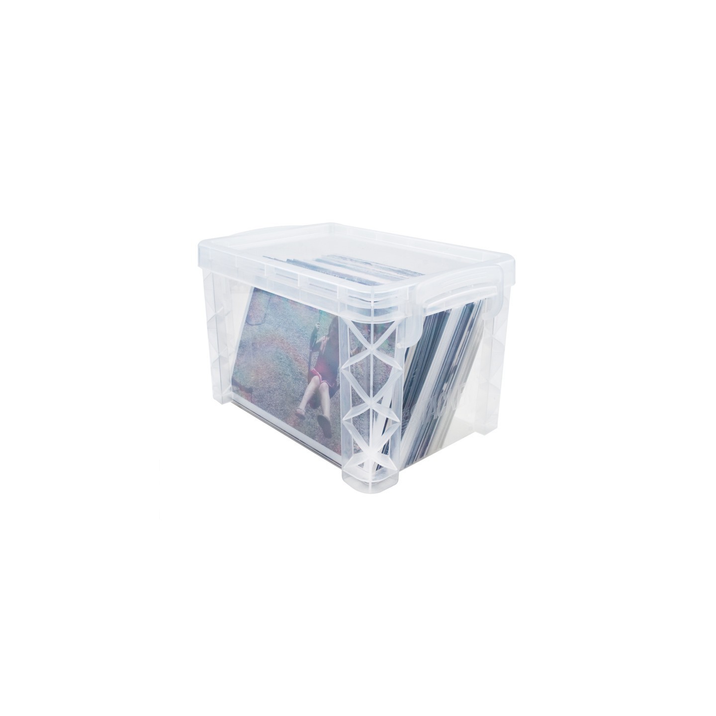 Super Stacker® Clear Plastic Stacking Storage Box, 4X6 in