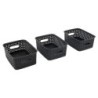 Advantus® Black Plastic Weave Bins, Small, Pack of 3