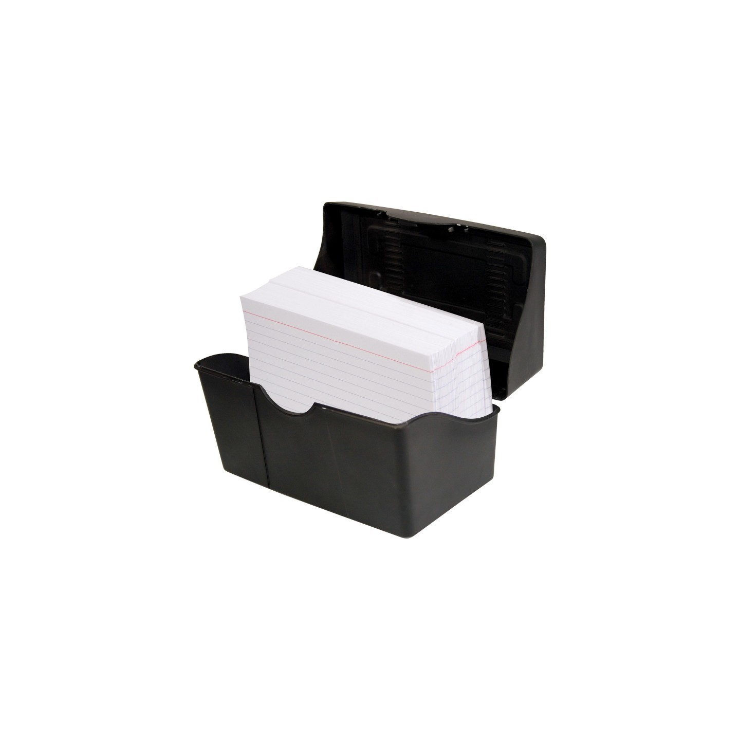 Innovative Storage Designs Black Index Card Holder, 5" x 8"