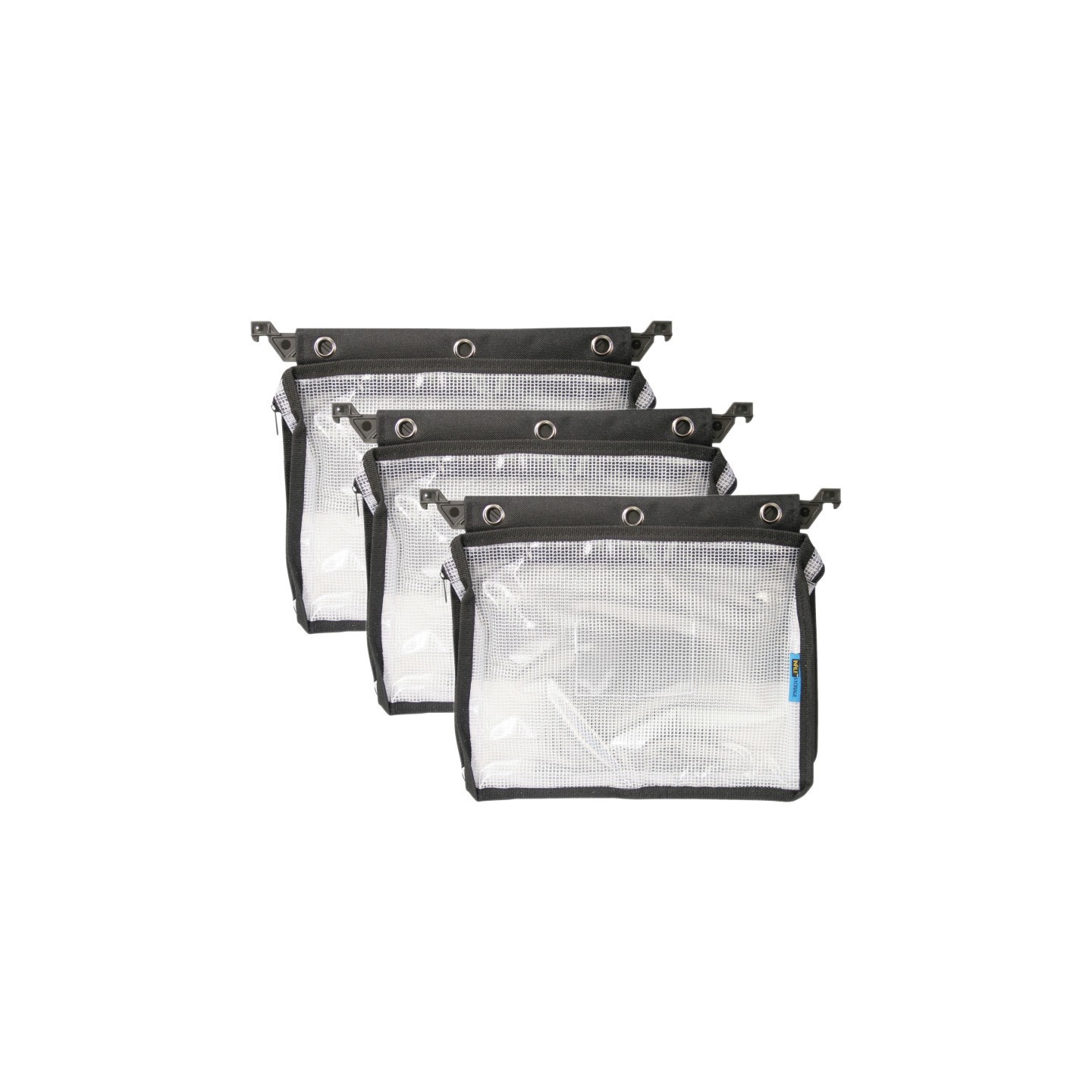 Innovative Storage Designs Expanding Zipper Pouch, Clear Mesh, Pack of 3