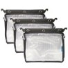 Innovative Storage Designs Expanding Zipper Pouch, Clear Mesh, Pack of 3