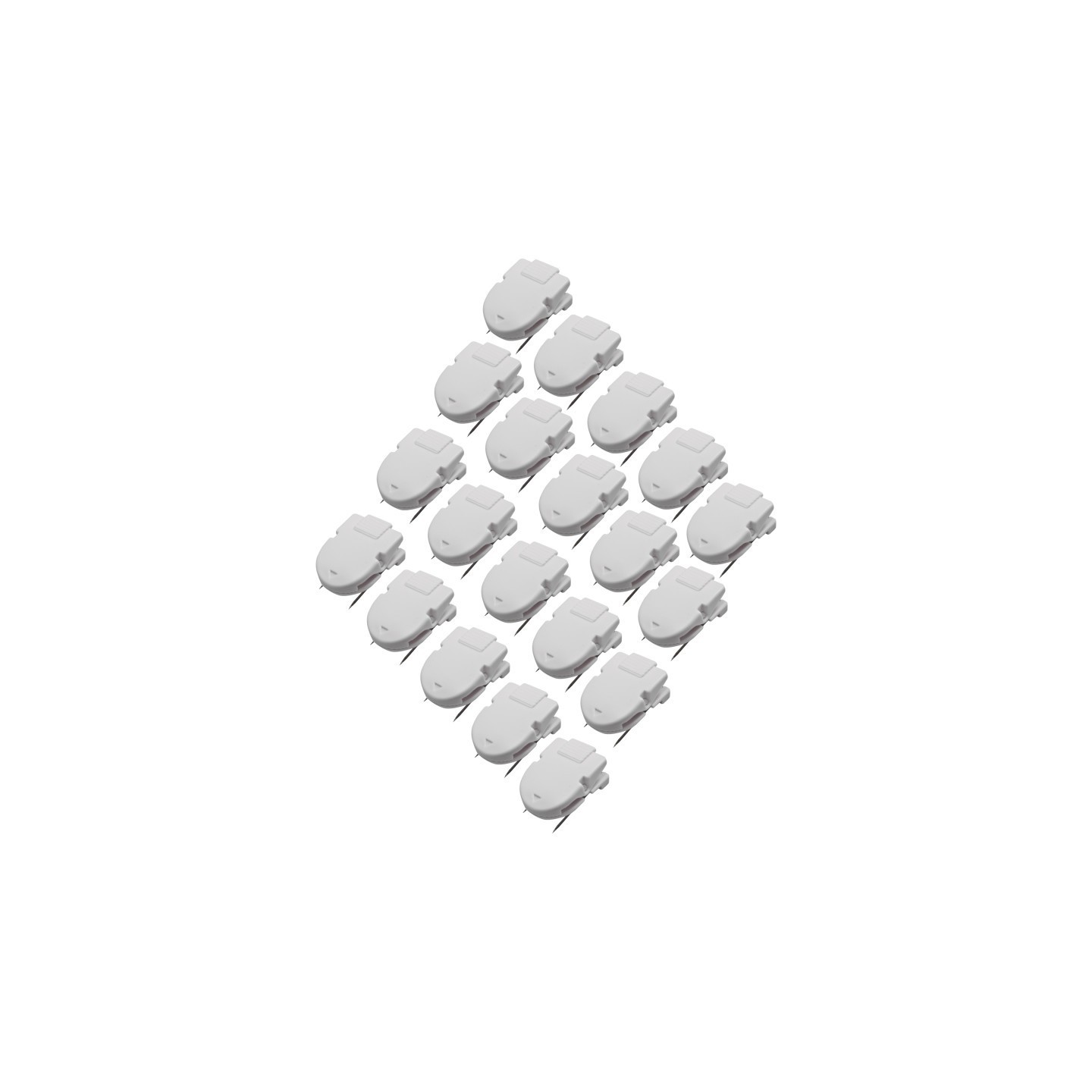 Advantus® Wall Clips For Fabric Panels, White, 40 Sheet Capacity, Pack of 20