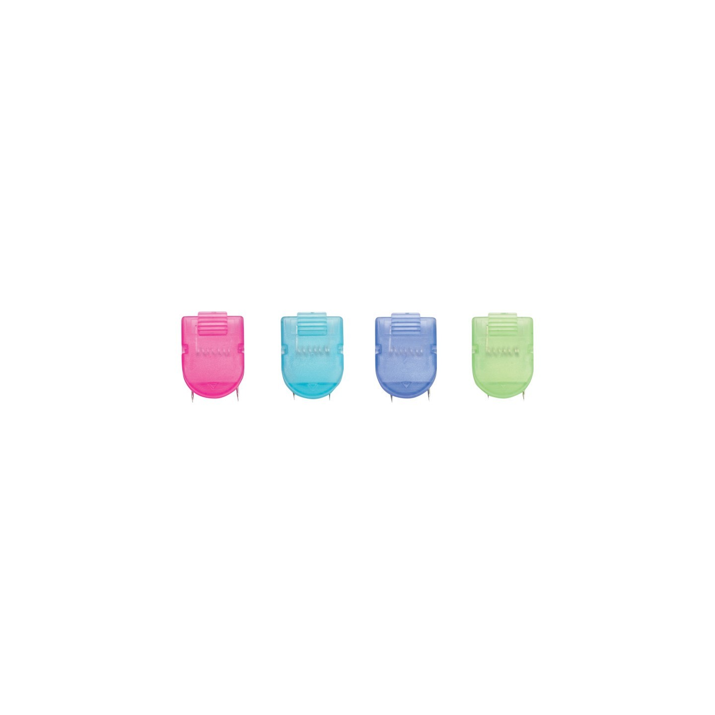 Advantus® Wall Clips For Fabric Panels, Cool Colors, 40 Sheet Capacity, Pack of 50