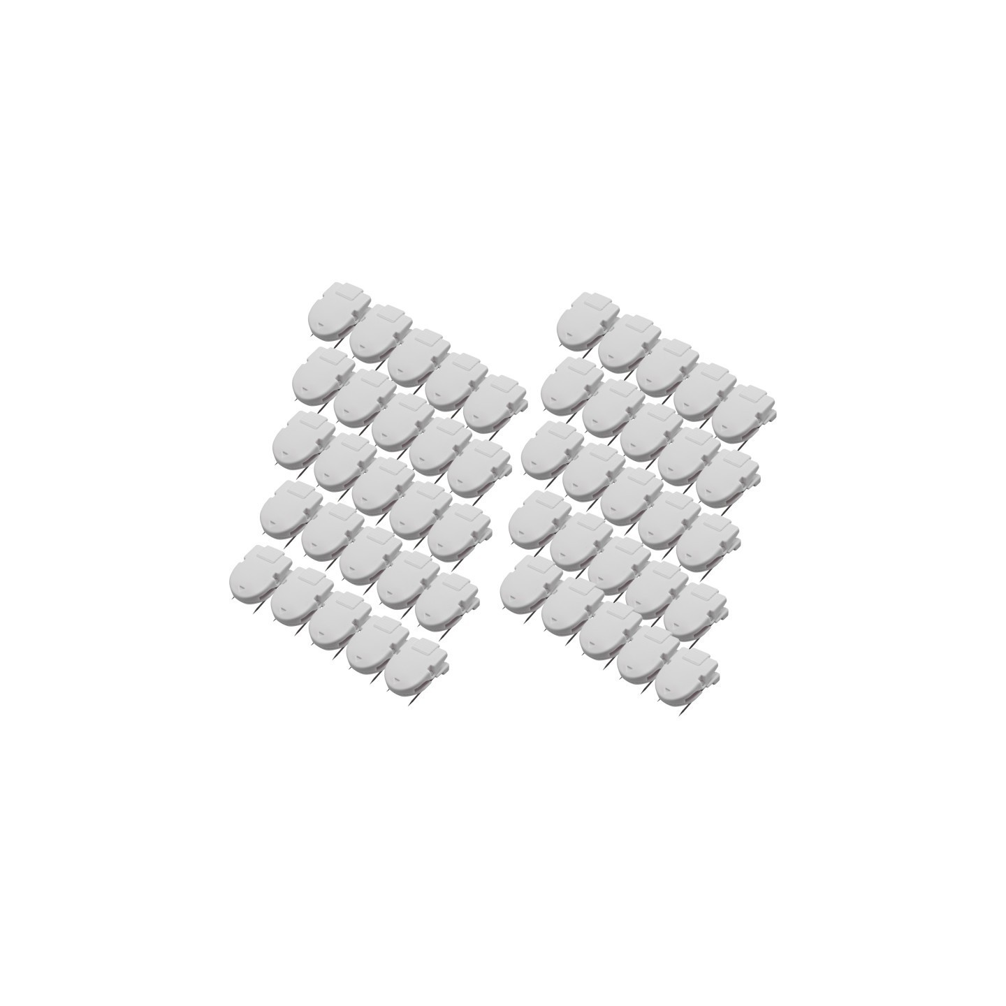 Advantus® Wall Clips For Fabric Panels, White, 40 Sheet Capacity, Pack of 50