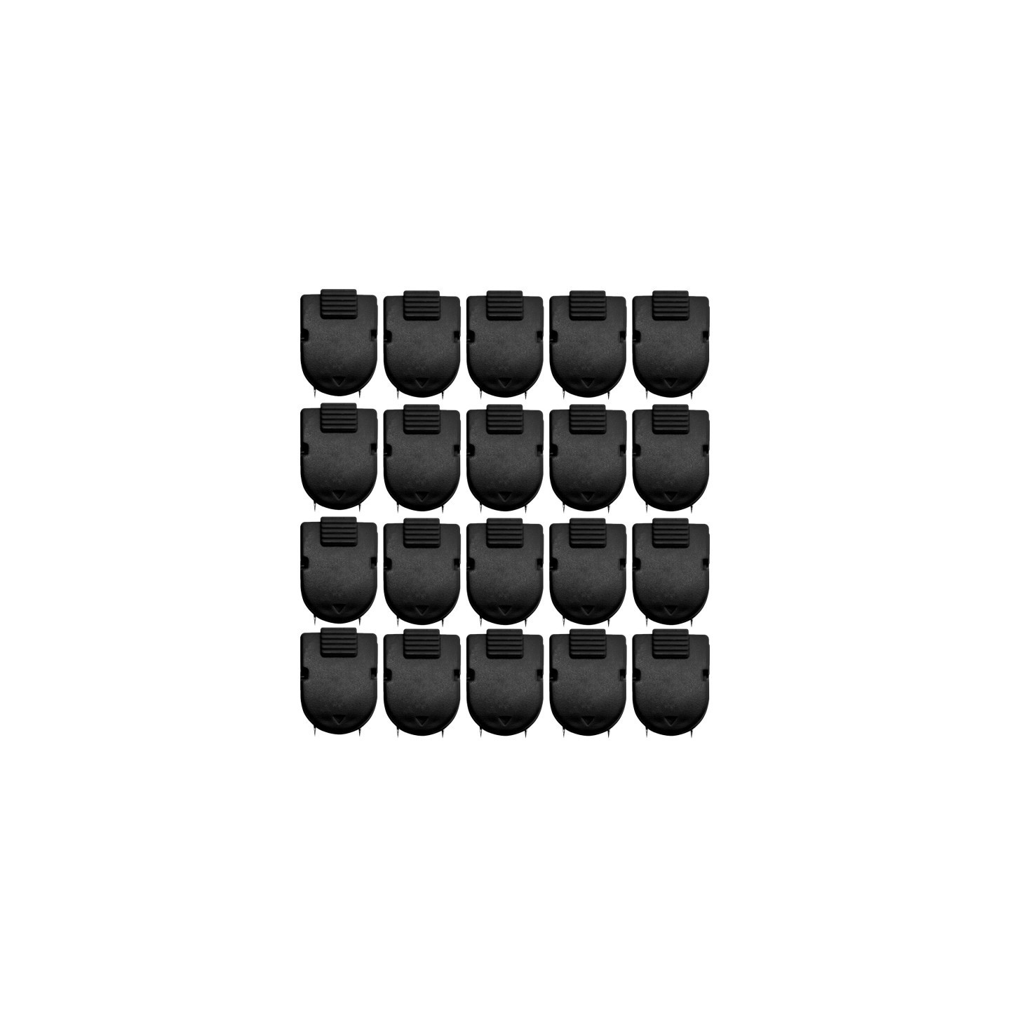 Advantus® Wall Clips For Fabric Panels, Black, 40 Sheet Capacity, Pack of 20