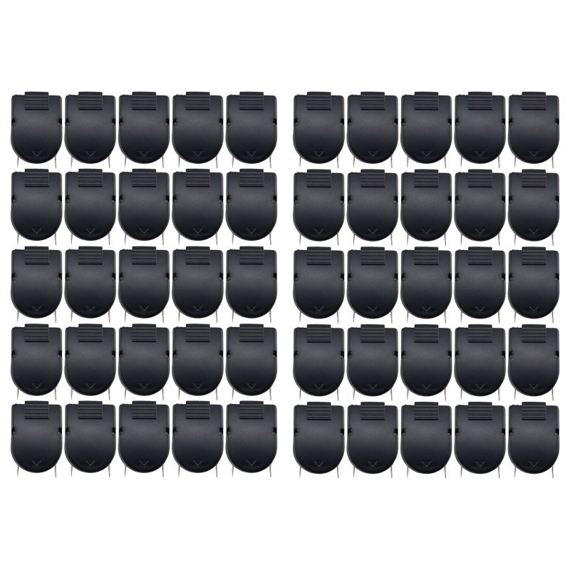 Advantus® Wall Clips For Fabric Panels, Black, 40 Sheet Capacity, Pack of 50