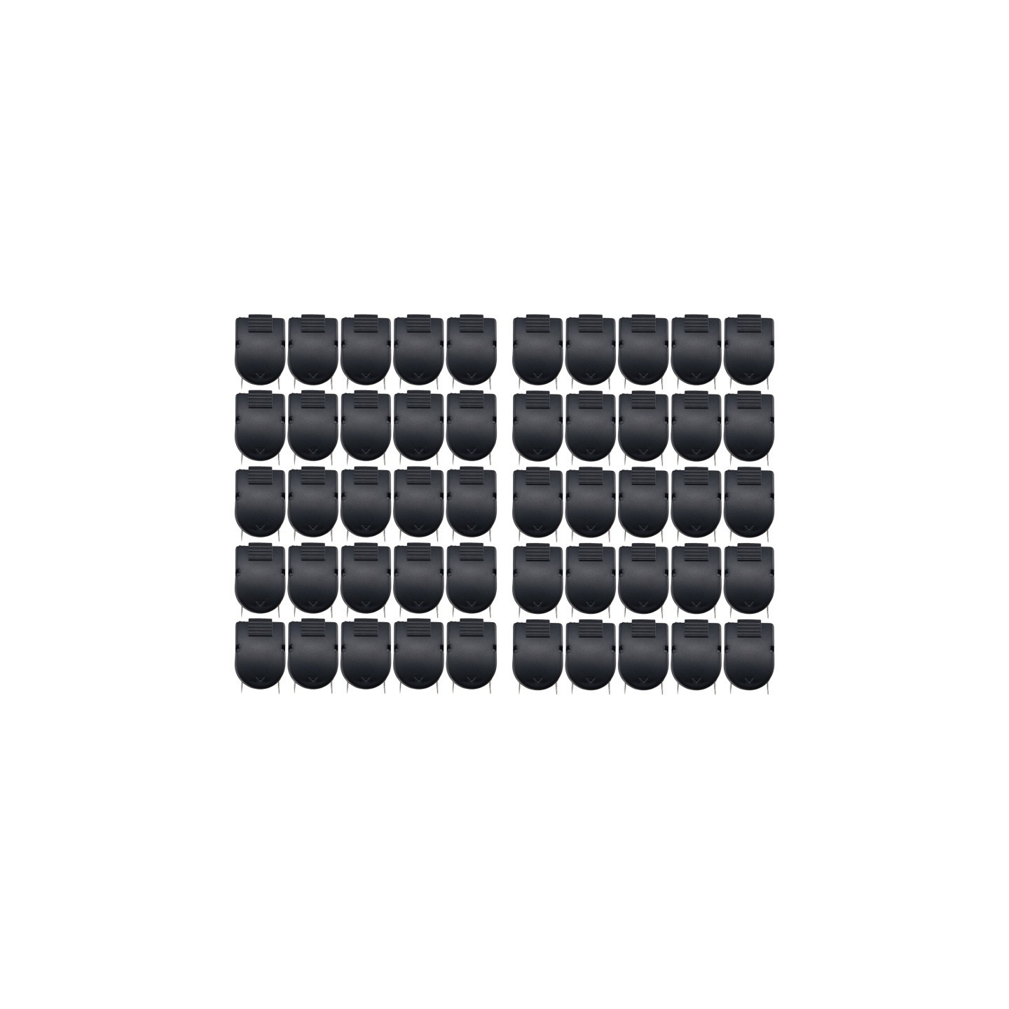 Advantus® Wall Clips For Fabric Panels, Black, 40 Sheet Capacity, Pack of 50