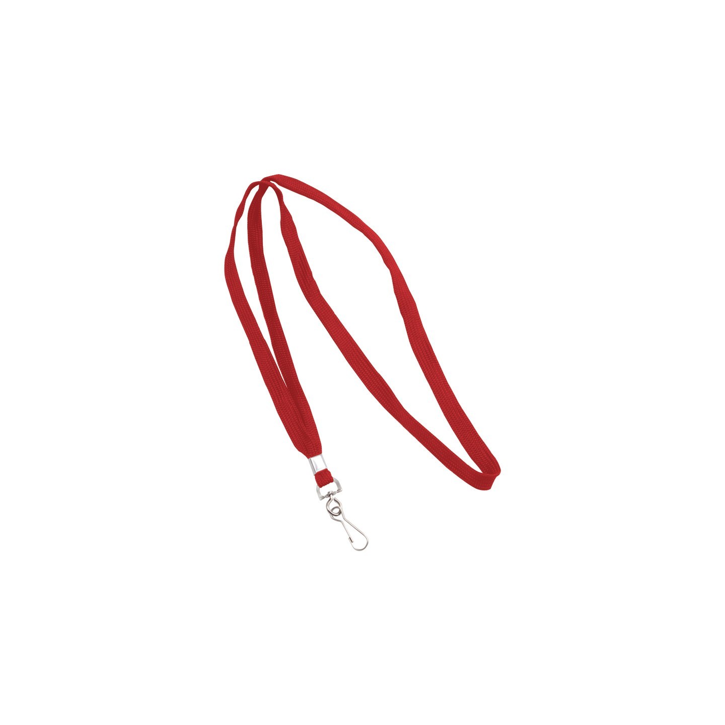 Advantus® Deluxe Lanyard with J-Hook, Red, Box of 24