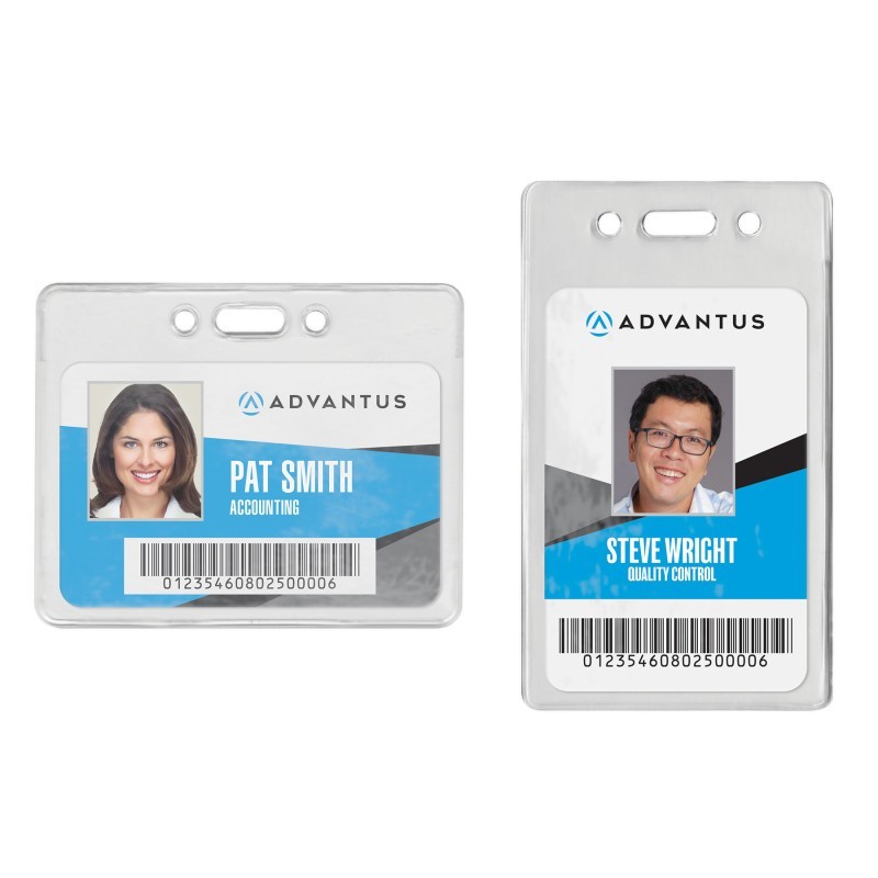 Advantus® Proximity Badge Holders, Horizontal, Clear, Pack of 50