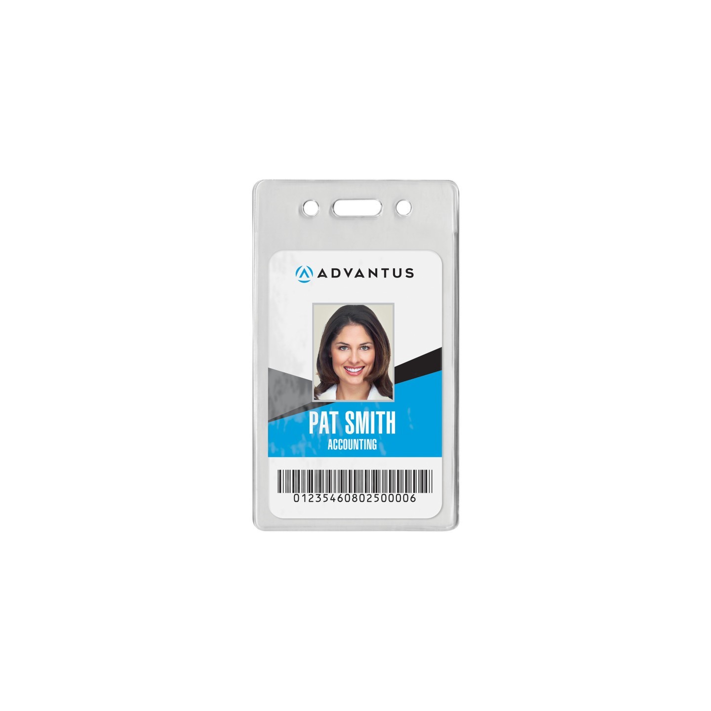 Advantus® Proximity Badge Holders, Vertical, Clear, Pack of 50