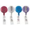 Advantus® Retractable ID Card Reels with Badge Straps, Assorted, Pack of 4
