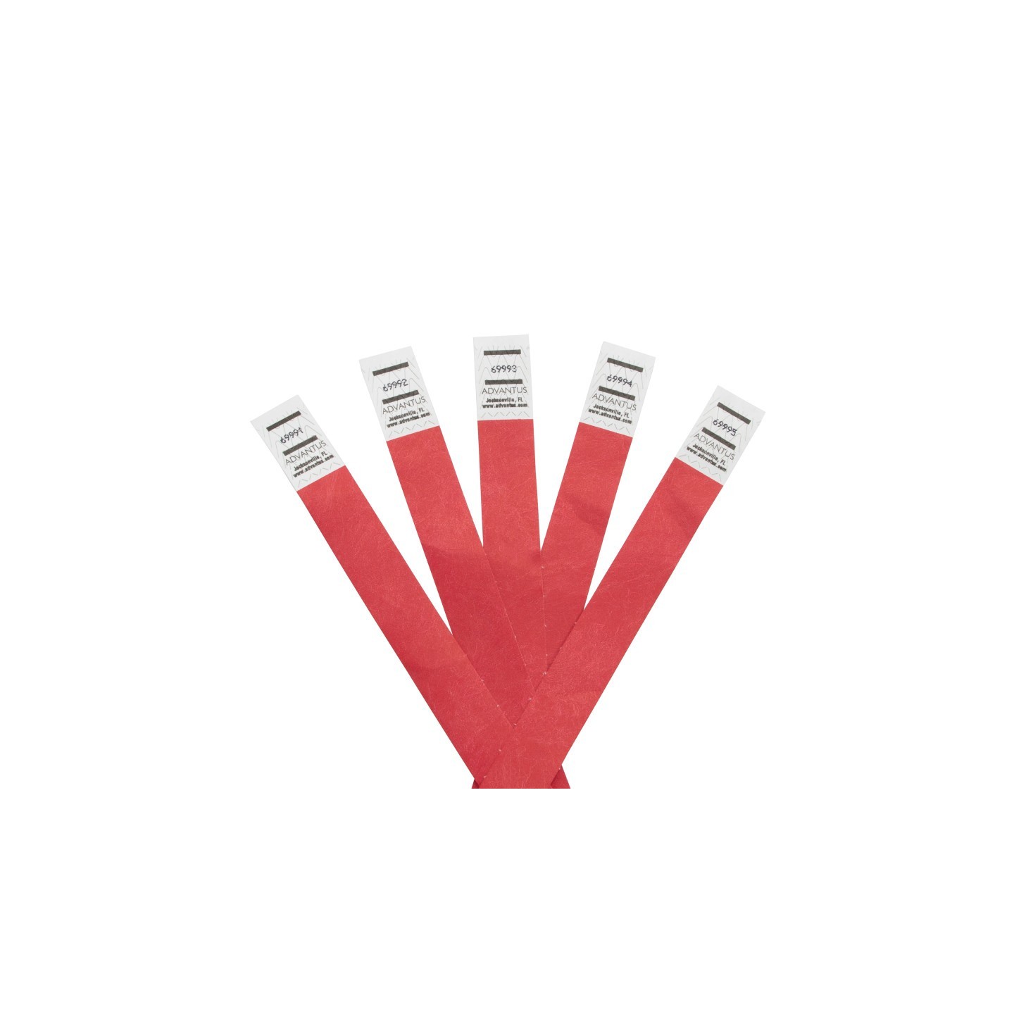 Advantus® Tyvek® Wristbands, Red, Pack of 500