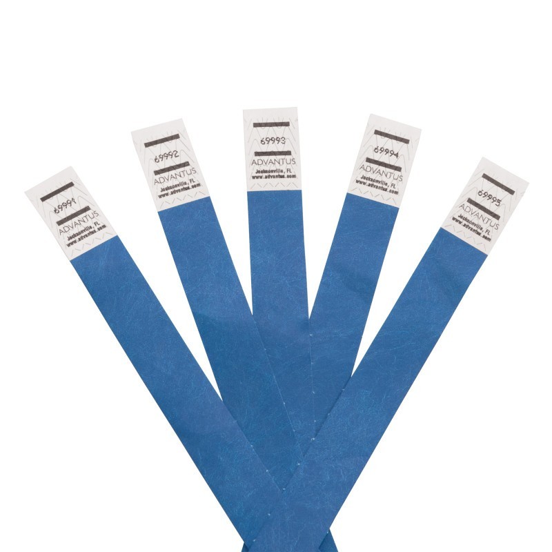Advantus® Tyvek® Wristbands Blue, Pack of 500
