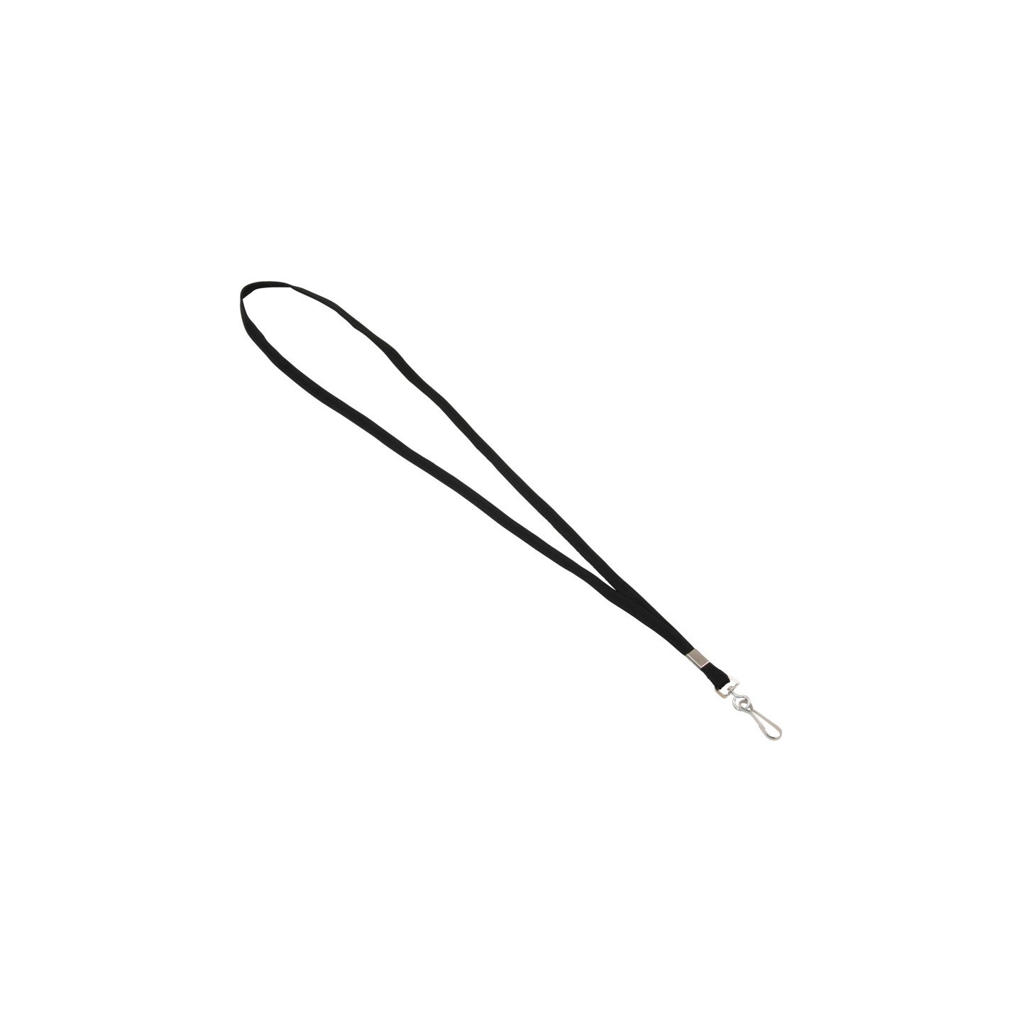 Advantus® Deluxe Lanyard with J-Hook, Black, Box of 100