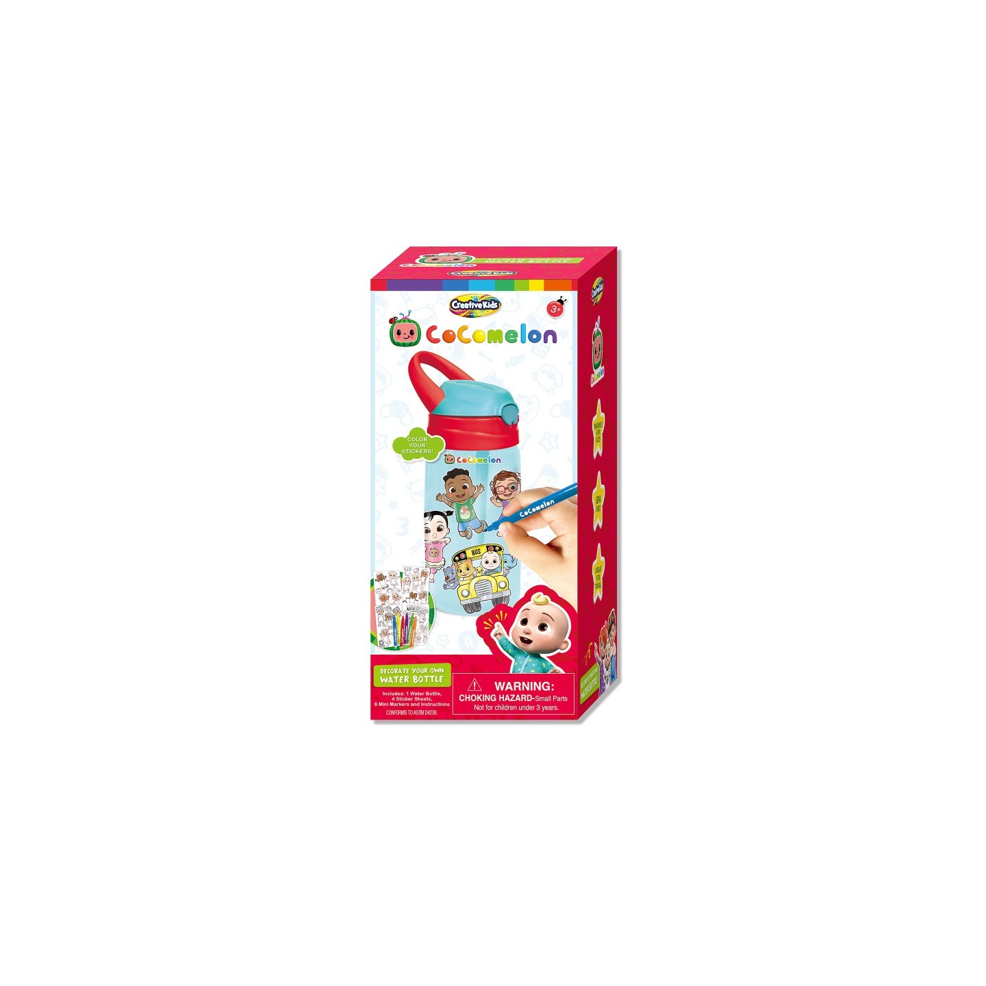 Creative Kids™ Cocomelon Decorate Your Own Water Bottle with Markers