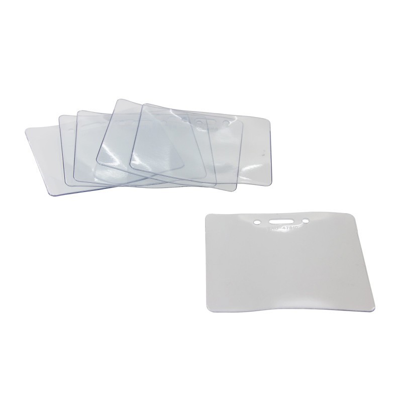 SICURIX Proximity Badge Holders, Horizontal, Clear, Pack of 50
