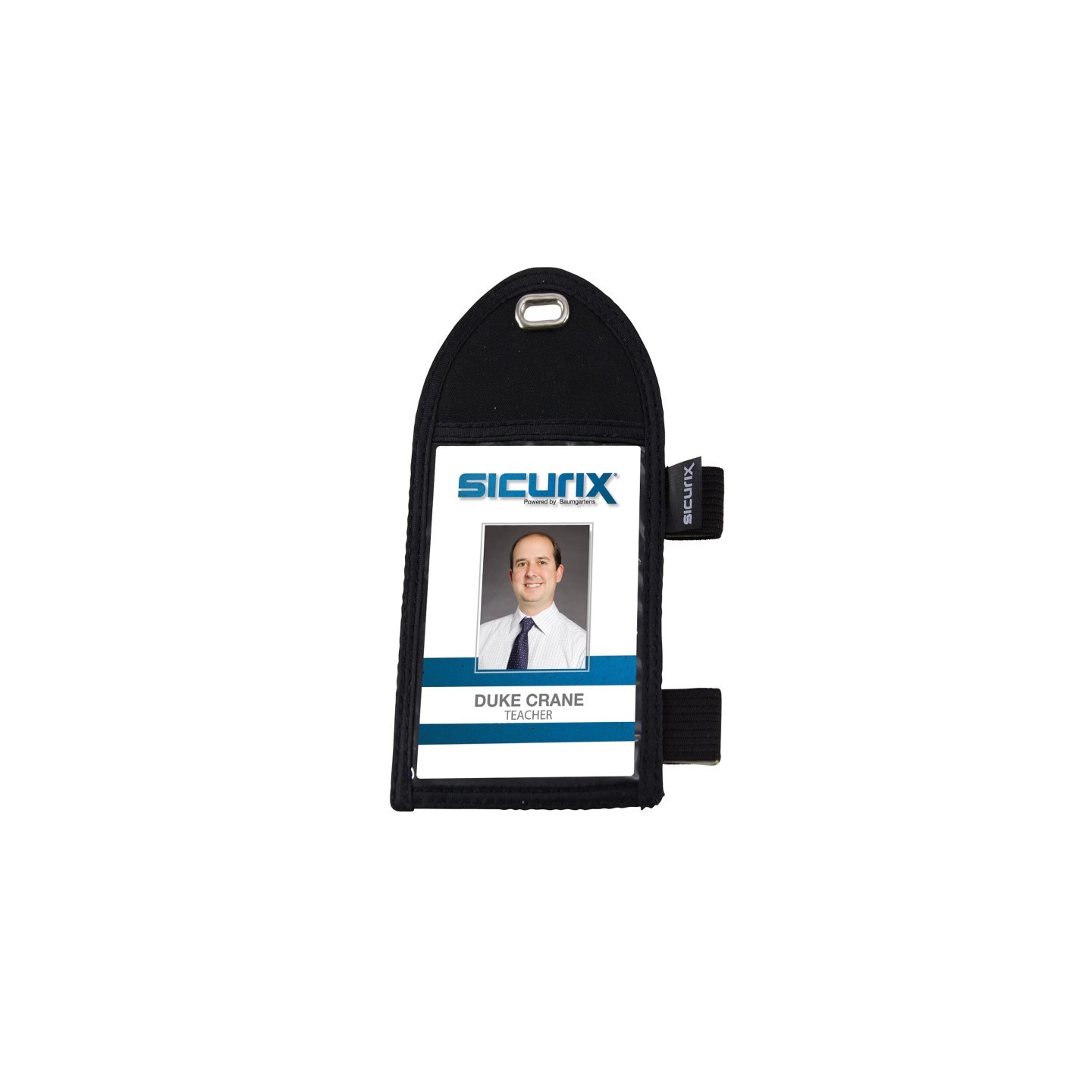 SICURIX Pen Loop ID Neck Pouch Badge Holder, Vertical, Black