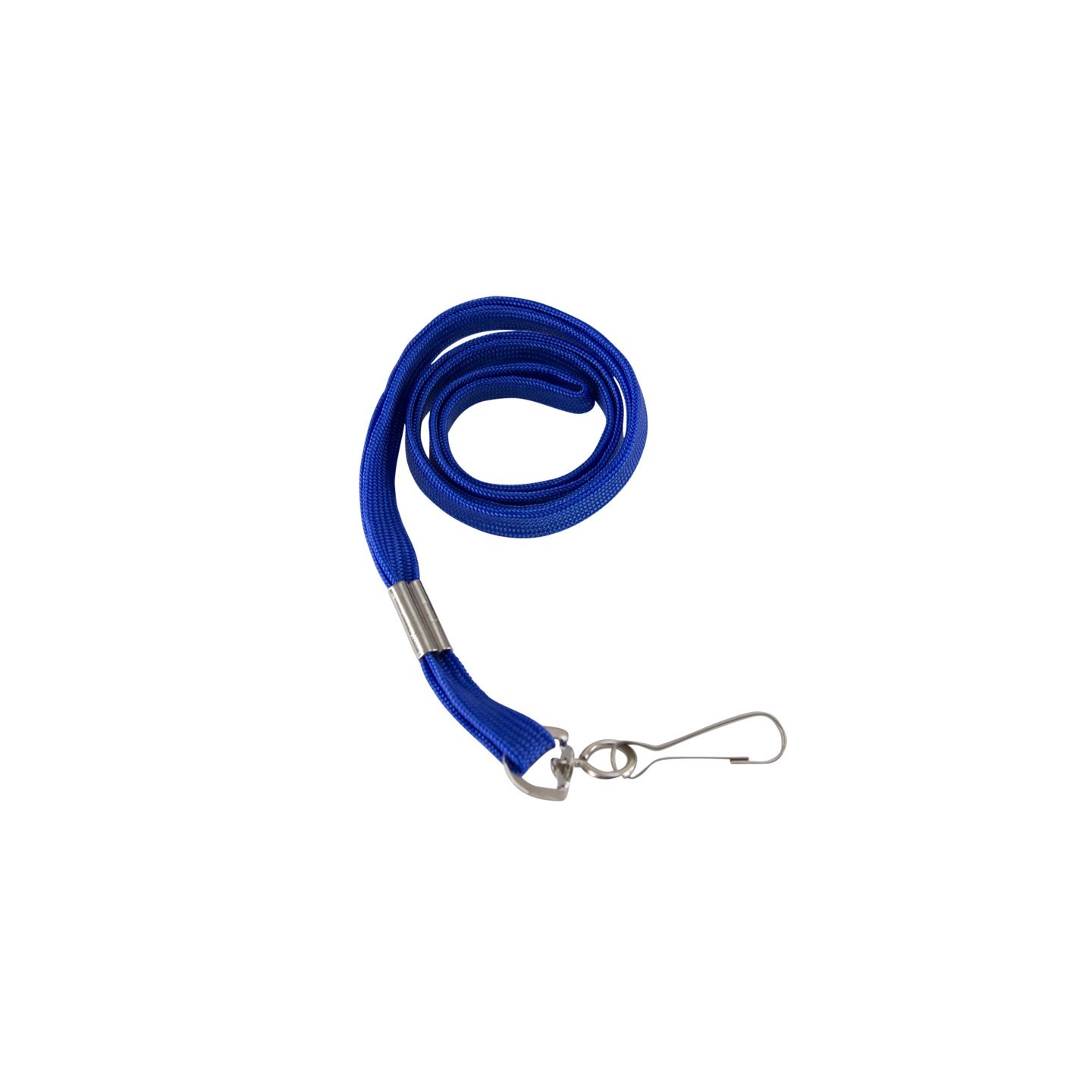 SICURIX Flat Lanyard with J Hook, Blue, Pack of 100