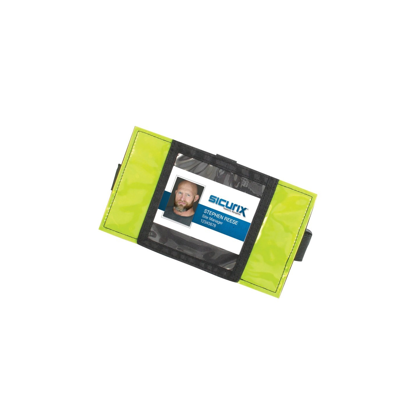 SICURIX Reflective Safety Armband Badge Holder, Horizontal