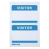 SICURIX Visitor Adhesive Badges, Blue, Pack of 100
