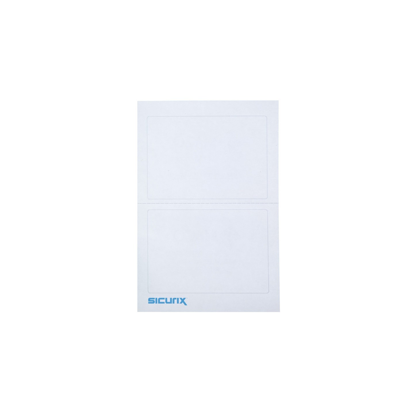 SICURIX Plain Adhesive Badges, White, Pack of 100