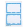SICURIX Adhesive Badges, Blue Border, Pack of 100